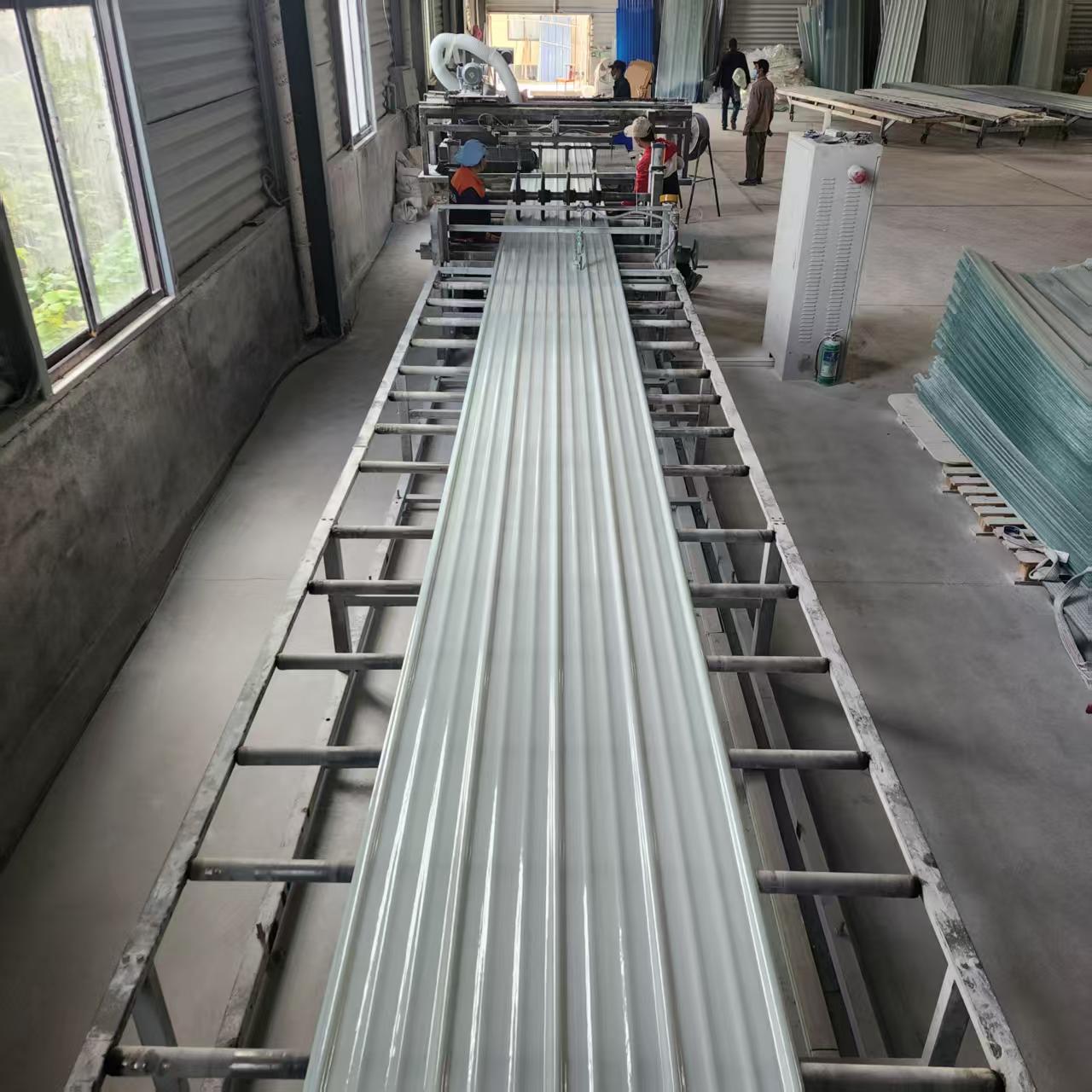 FRP roofing sheet production line