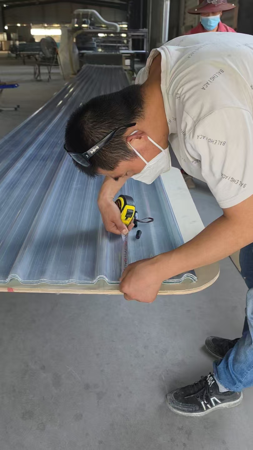 FRP sheet dimension inspection